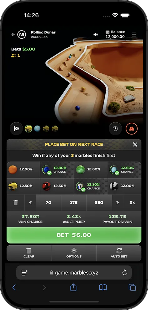Rolling Dunes on mobile